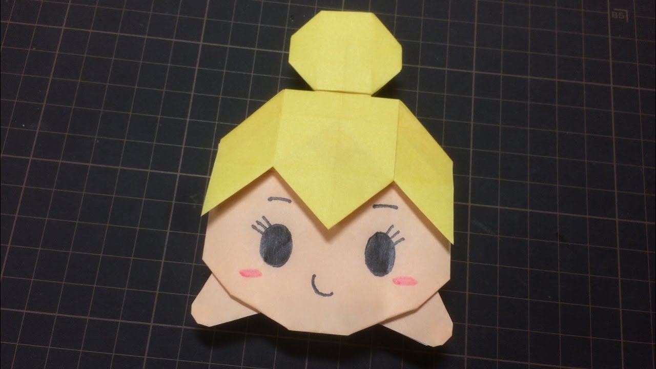 ツムツム折り紙 ティンカーベルの作り方 Origami Disney Tinkerbel Tsum Tsum Youtube