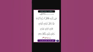 سورة التحريم - سورة 66 - اية 05