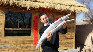 【酸辣帶魚】帶魚最美味家常做法，酸辣過癮，農村小夥吃得太香了！|野食 農村美食 wild cooking 三農 美食 |IT小食哥