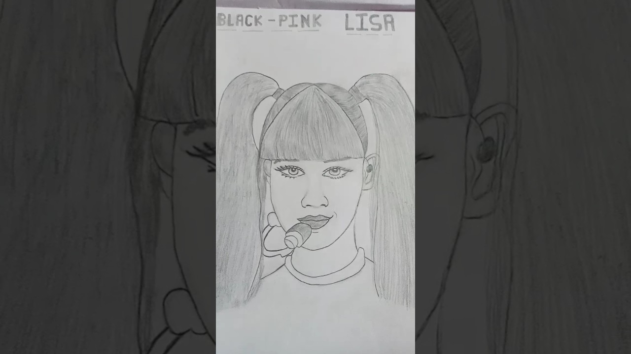 Black pink Lisa 💜💜 drawing # Blackpink ❤️# LAlisa monoban # subscribe my YouTube channel🙏🙏