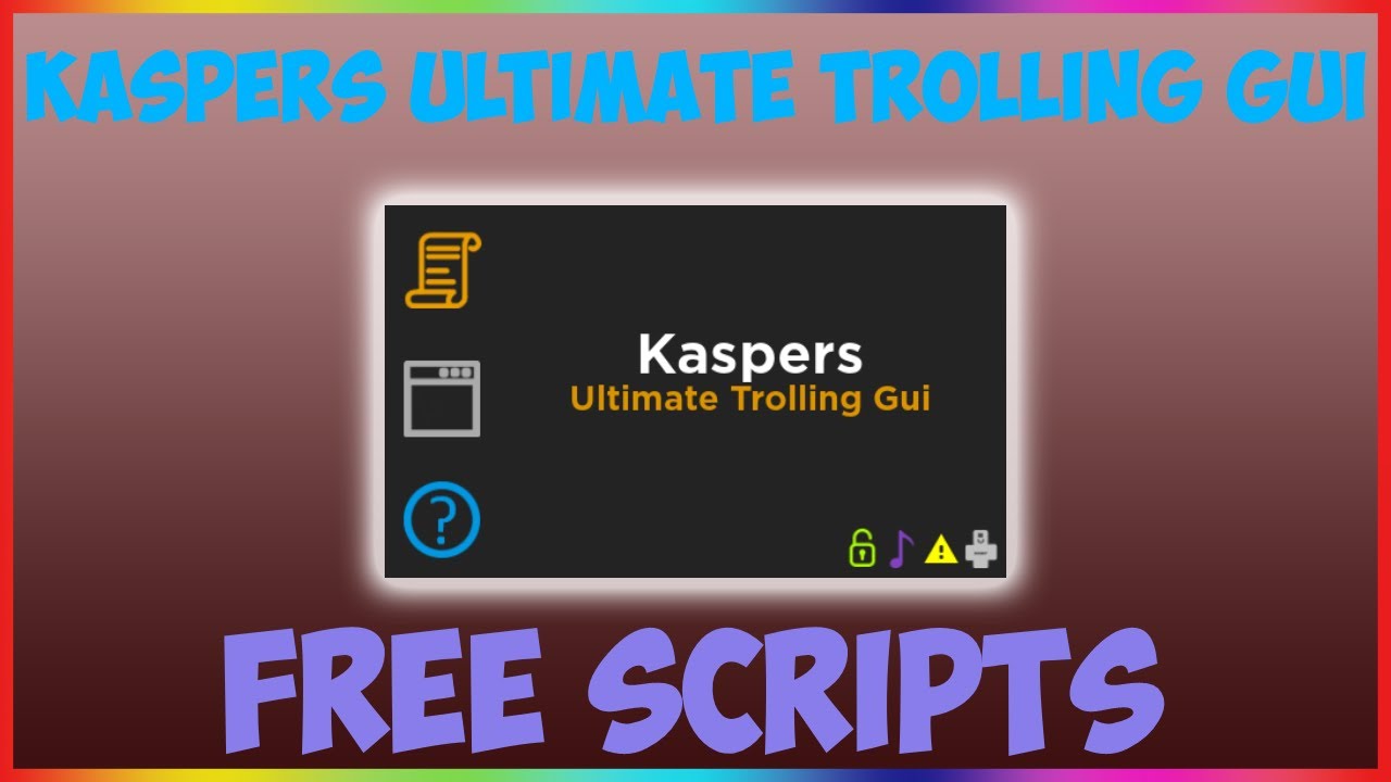 Roblox Serverside Script Showcase Kaspers Ultimate Trolling Gui Youtube - roblox trolling scripts 2021 vermillion