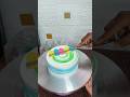 Mix Colors Cream Cake Design #cake #cakedecorating #short #shortsfeed
