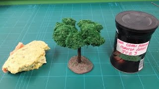 Realistic Scenic Trees  Upholstery Foam & Coarse Scatter Technique