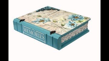 Decoupage box that looks like a book-DIY