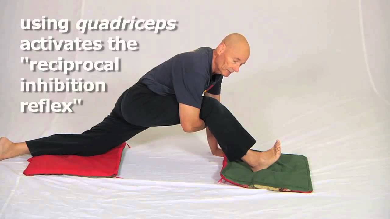 High hamstring stretch - the bent knee cossack stretch 