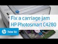 Fixing a Carriage Jam | HP Photosmart C4280 All-in-One Printer | HP