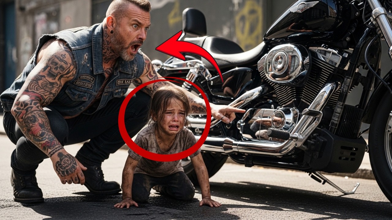 A Girl’s Cry Revealed a Hidden Secret Under a Bike—What the Biker Found Stunned His Whole Crew!
