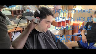 HOW to cut hair/fade hair. Make $100 AN 1 HOUR!!!! (Part 1)