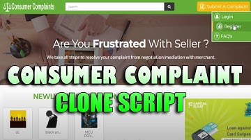 CONSUMER COMPLAINT CLONE SCRIPT PHP Scripts Mall Ready made PHP Scripts
