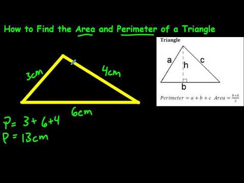 How To Find The Area And Perimeter Of A Triangle Youtube