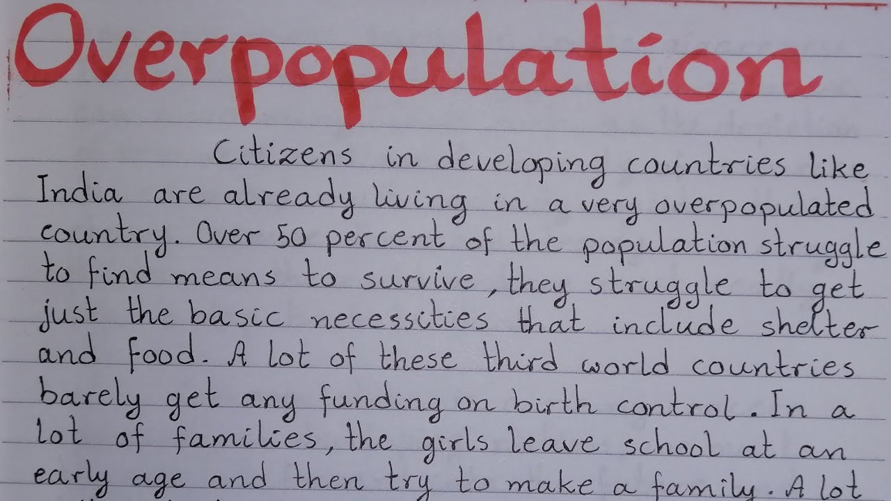 argumentative essay on overpopulation