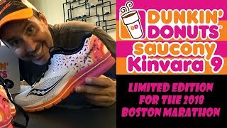 Not Shoe 2018 Saucony Kinvara 9 Dunkin Donuts Boston Marathon Edition Sticker 