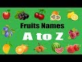 A to Z fruits names with pictures for children | BD Kids