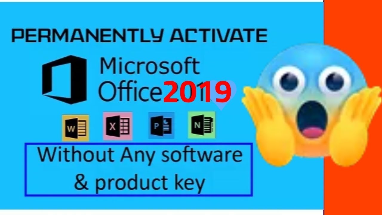 how to activate ms office 2019 without product key