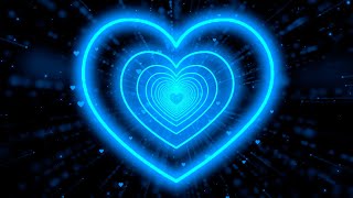 Blue Heart Background💙Love Heart Tunnel Background Video Loop | Heart Wallpaper Video [4 Hours]