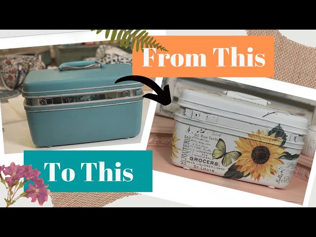 diy hand painted suitcase makeover