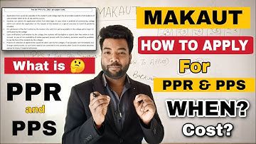 MAKAUT Paper Review PPR & PPS Full Process | How to Apply For PPR & PPS? Difference bw PPR & PPS?