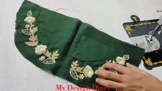 Blouse Front Neck Design Cutting and Stitching .Blouse Designs