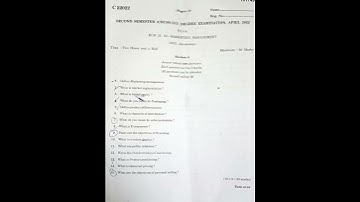 marketing management question paper 2022|calicut university bcom marketing mangement question paper