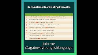 Coordinating Conjunctions: Examples   |A Gateway to English Language|