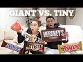 GIANT VS. TINY CANDY CHALLENGE!! |VLOGMAS DAY 14