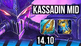 KASSADIN vs AKALI (MID) | 900+ games, 9/3/7, Dominating | KR Master | 14.10