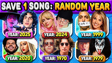 Save One Song: RANDOM YEAR (6 Songs Challenge) | Music Quiz 2025