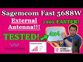  big improvement  sagemcom fast 5688w  tmobile 5g home internet  external waveform antenna test