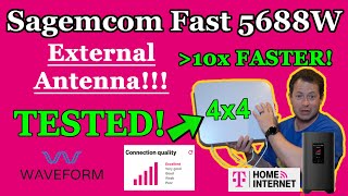 ✅ BIG IMPROVEMENT - Sagemcom Fast 5688W - T-Mobile 5G Home Internet - External Waveform Antenna Test