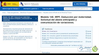 COMO PEDIR LA ayuda por MATERNIDAD*rellenado el modelo 140
