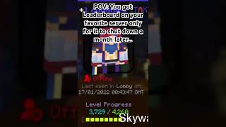 Im never gonna get over hyperlands shutting down bro😭😭 #skywars #minecraft #Hyperlands