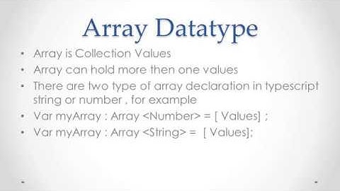10 array datatype in typescript
