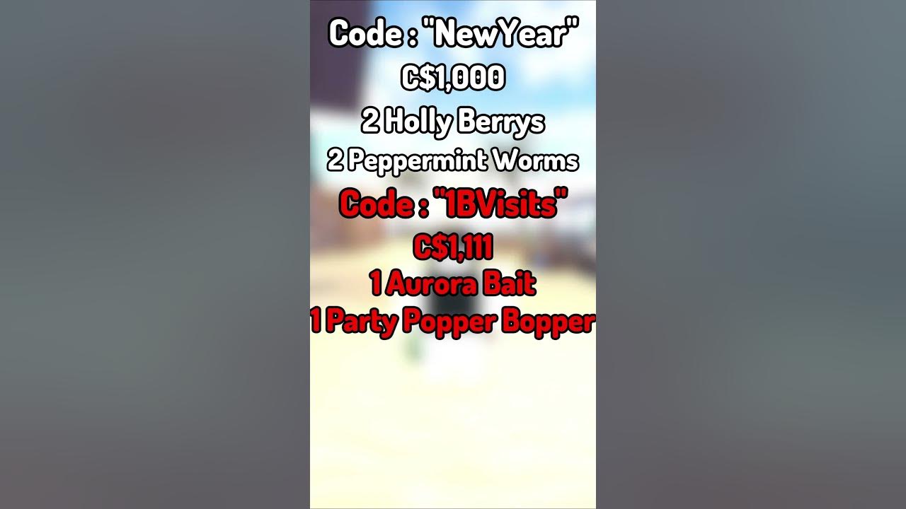 All WORKING Roblox Fisch CODES (January 2025) YouTube
