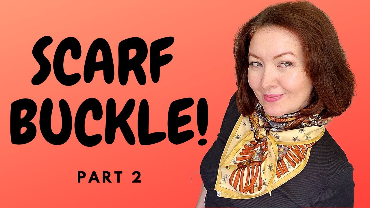 How to use a scarf buckle. Part 2. Neck scarf step by step