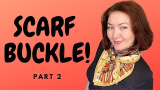How to use a scarf buckle.  Part 2. Neck scarf step by step tutorial. by How to tie a scarf 9,348 views 3 years ago 4 minutes, 29 seconds