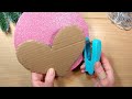 ПОЛУЧИЛОСЬ КРАСИВОЕ СЕРДЕЧКО из картона и фоамирана или эко-кожи ❤️ DIY heart tutorial