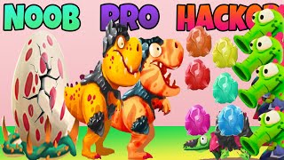 Dino bash - NOOB vs PRO vs HACKER - Make Up Break Up Cacti