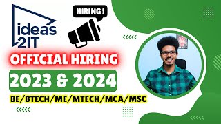 Ideas2IT Off campus drive 2023 & 2024 | IT jobs for freshers | Sharmilan