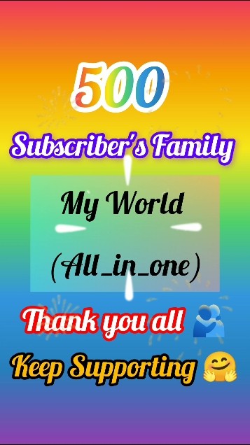 😱Our Channel Got 500+ Subscriber's🥳.Now we are 500+ youtube family