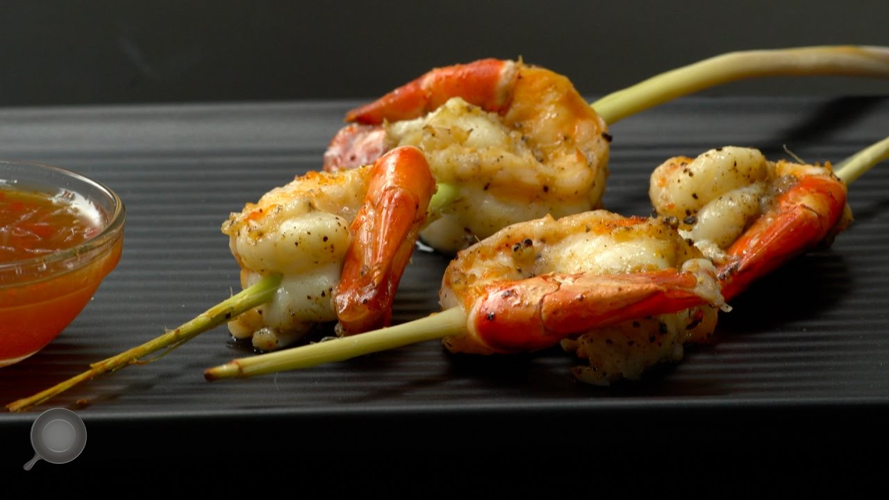 Grilled Skewered Prawns – Yan Can Cook