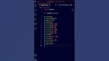 Draw Apple Logo using Python Turtle 🍎 #turtlegraphics #python