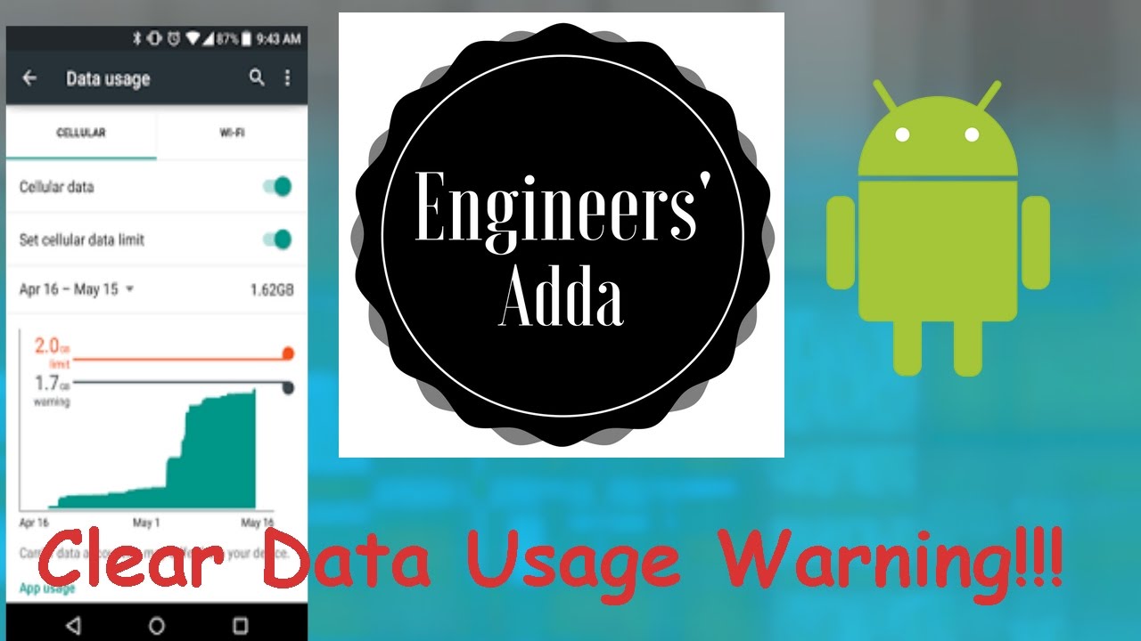 How to clear data usage warning 1 minute trick youtube