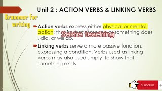 Do you want to write English correctly?  : Action verbs And linking verbs could help improve