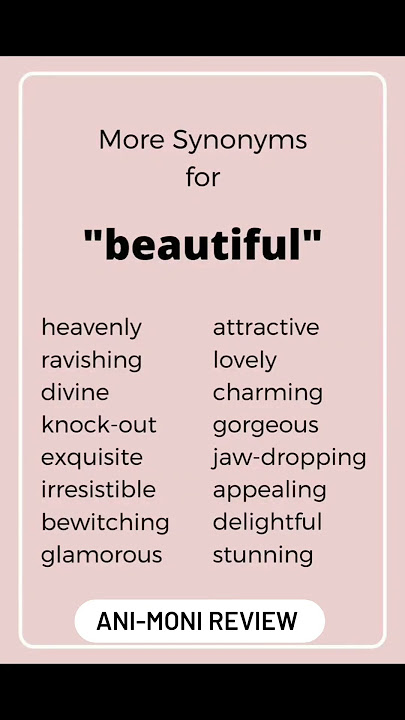 #beautiful #synonyms #vocabulary | #how to #say beautiful in different #ways #english #ielts #esl
