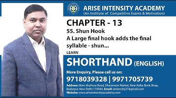 chapter 13 55. Shun Hook A Large final hook adds the final syllable - shun...