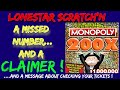 LoneStar Scratch'N💥TX Lottery💥$20 Monopoly 200X Scratch Ticket WOWs With a Big CLAIMER WIN !🤑🤩