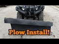 How To Install Atv Plow!