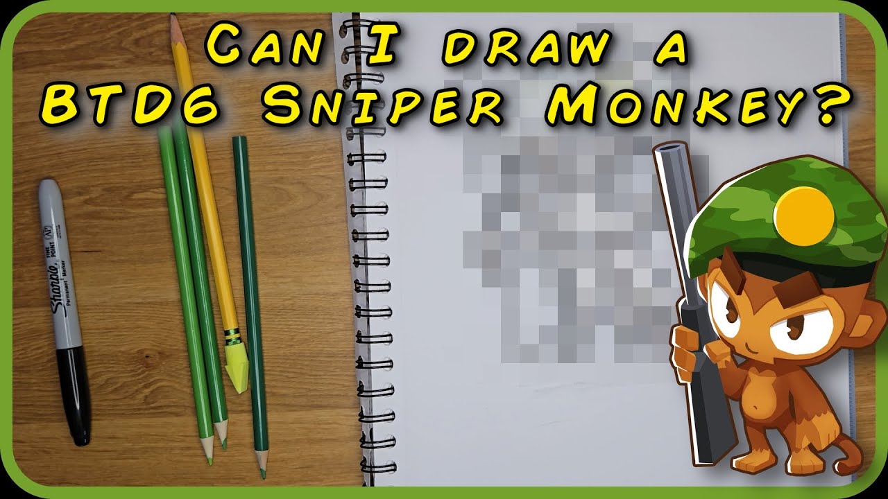 Can I Draw a Sniper Monkey from BTD6 - YouTube