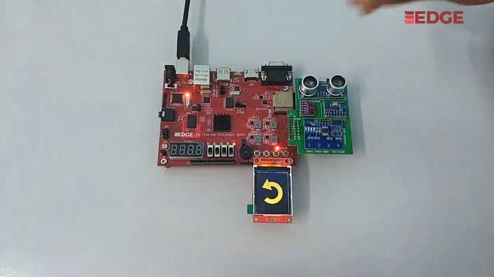 Gesture Recognition sensor output on SPI TFT Display - EDGE ZYNQ SoC FPGA kit