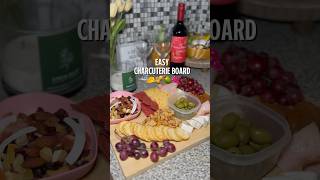 Easy Charcuterie Board for Date Night 🧀🍇#charcuterie #datenight #cheeseboard #foodie #shorts